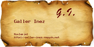 Galler Inez névjegykártya